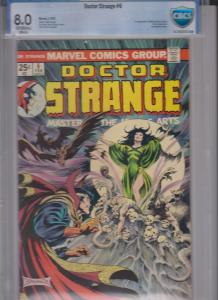 DOCTOR STRANGE-#6-CBCS-8.0-1975-OW/W--MARVEL-GAEA-DORMAMMU & UMAR APP.