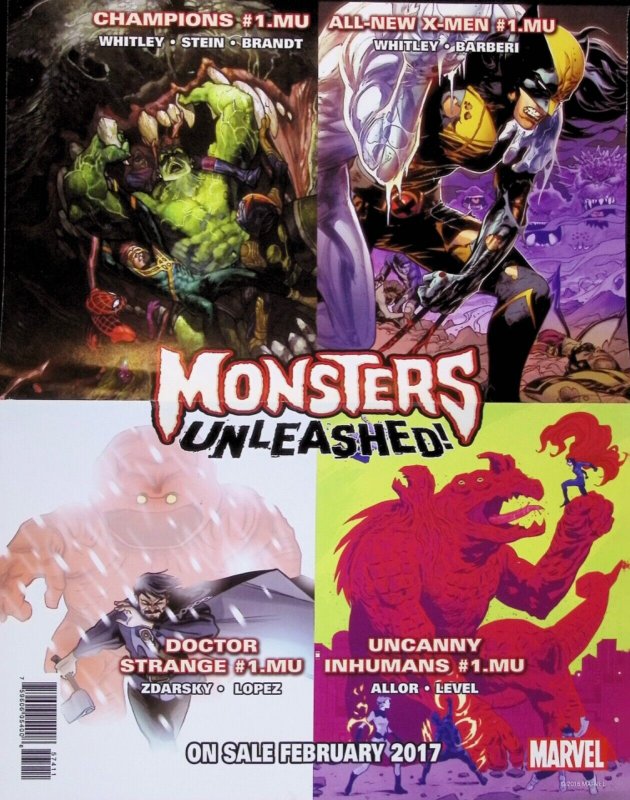 MARVEL ELEKTRA BULLSEYE KINGPIN MONSTERS UNLEASHED Promotional Poster + Venom