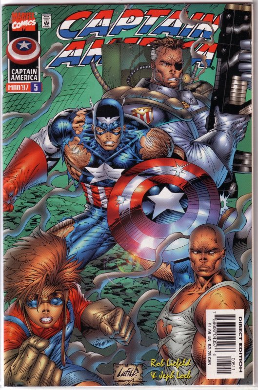 Captain America (vol. 2, 1996) # 5 VF/NM (Heroes Reborn) Loeb/Liefeld