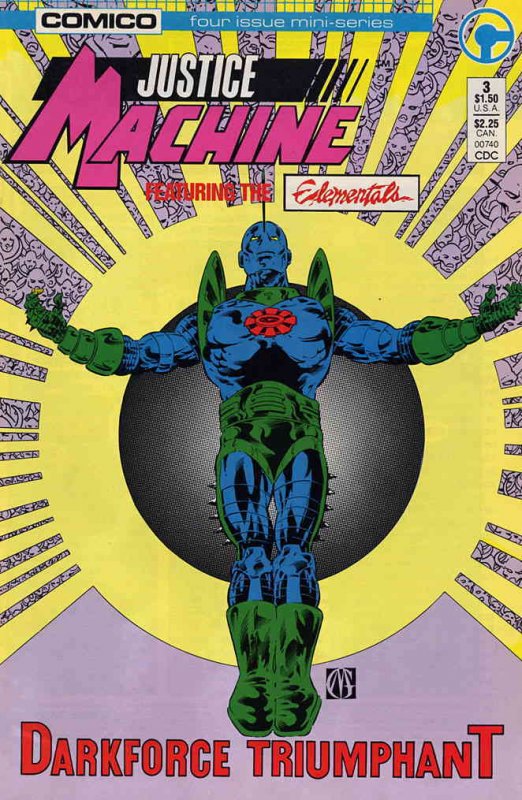 Justice Machine Featuring the Elementals #3 VF ; COMICO | Bill Willingham