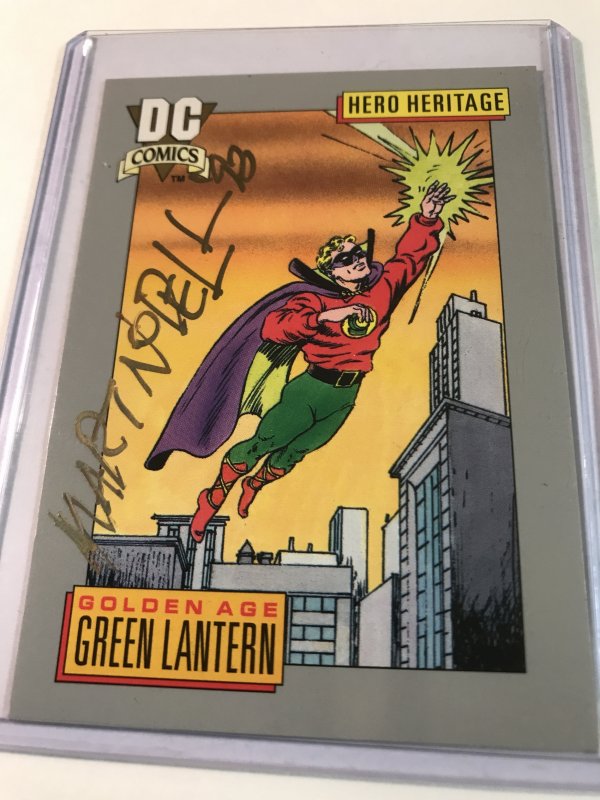 GOLDEN AGE GREEN LANTERN #7 card signed by MART NODELL : DC Impel Series 1; NM/M