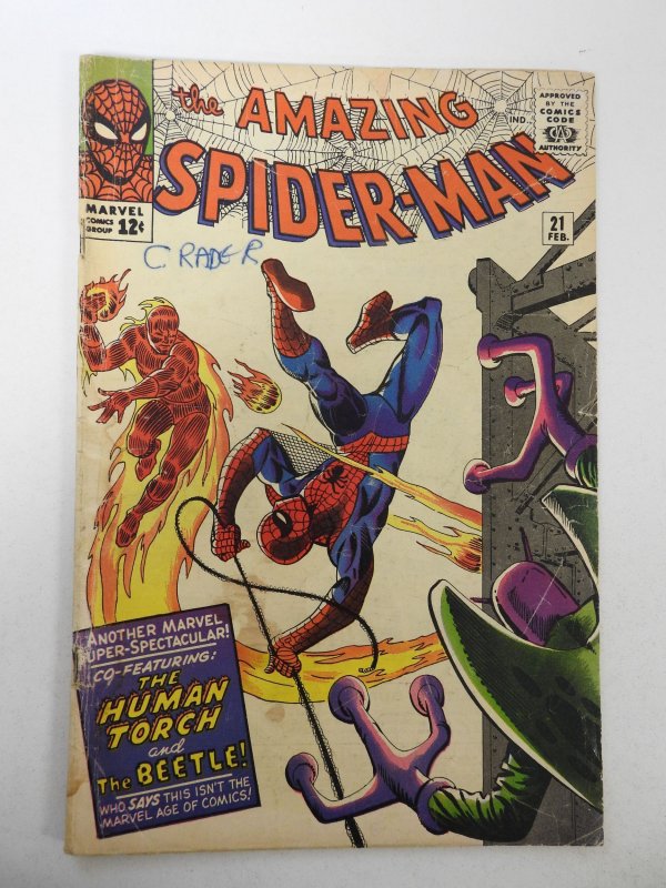 The Amazing Spider-Man #21 (1965) GD+ Condition moisture stains, ink fc