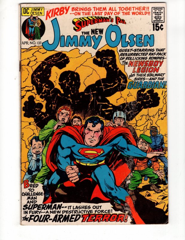 Superman's Pal, Jimmy Olsen #137 Jack King Kirby Newsboy Legion / ID#693