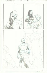 Eternals #3 p.21 - Sersi, Sprite & Supreme Leader Druig Splash art by Esad Ribic