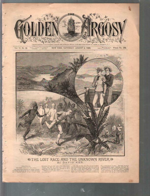 Golden Argosy #296-8/4/1888-Munsey-Argosy precursor-David Ker-Lost Race-G