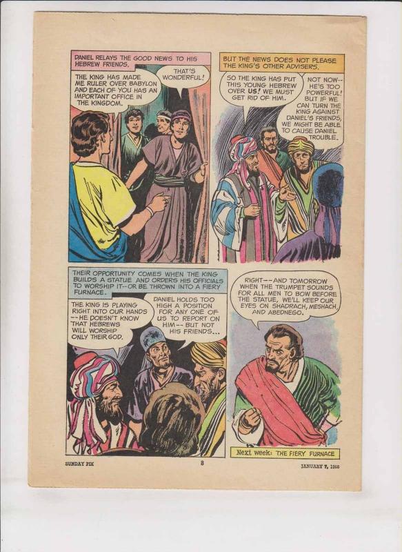 Sunday Pix vol. 20 #1 FN- january 7, 1968 - our Bible in pictures - christianity