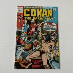 Conan The Barbarian 2 Fine Fn 6.0 Marvel 1970