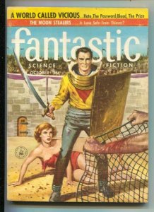 Fantastic 10/1957-Ziff-Davis-violent cover-Ellis Hart story-VG/FN