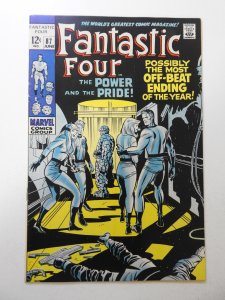 Fantastic Four #87 (1969) VG+ Condition centerfold detached top staple