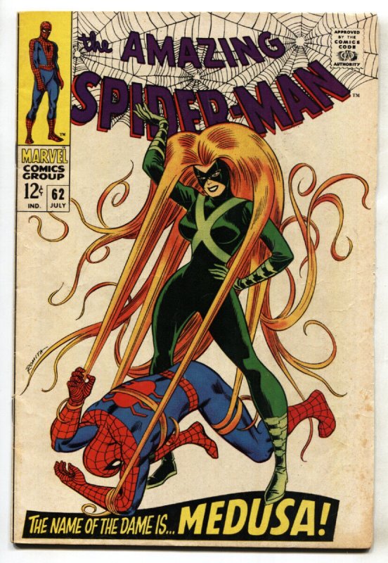 Amazing Spider-Man #62 1968  Medusa- Romita cover fn