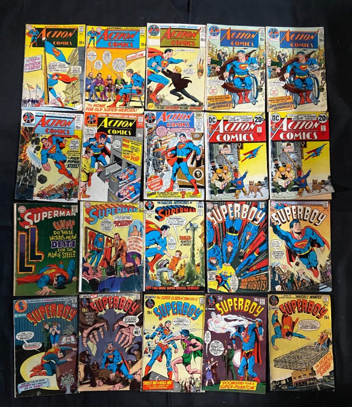 SUPERMAN 42 SILVER AGE COMICS LOT ACTION, SUPERBOY, LOIS LANE JIMMY OLSEN