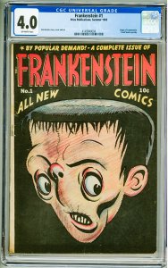 Frankenstein #1 CGC 4.0! OW Pages!