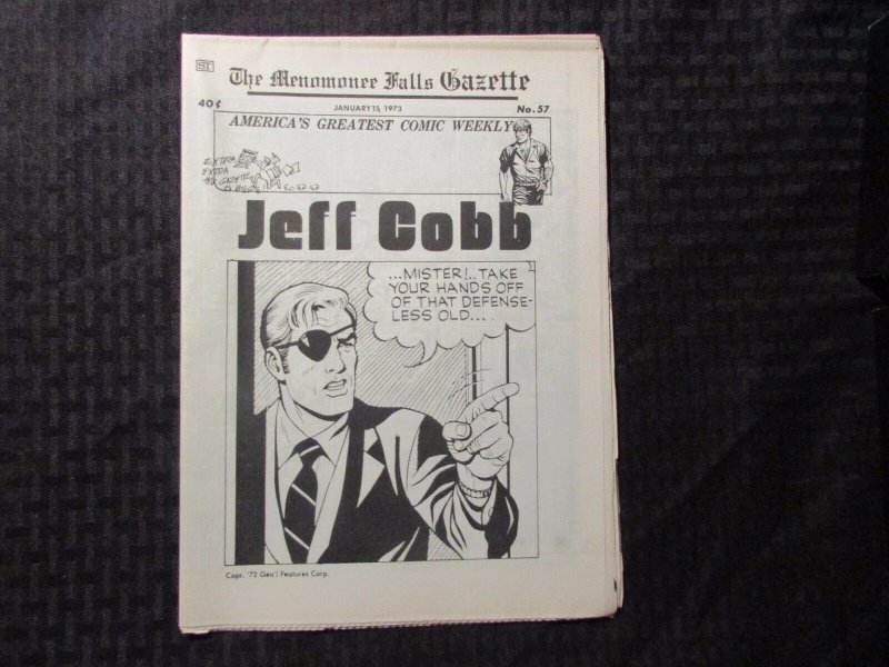 1973 MENOMONEE FALLS GAZETTE Comic Weekly #57 Jan 15 FN- 5.5 Jeff Cobb Air Hawk