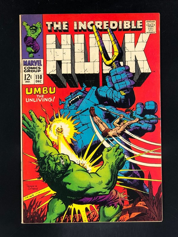 The Incredible Hulk #110 (1968) VF/NM 1st App of UMBU the Unliving!
