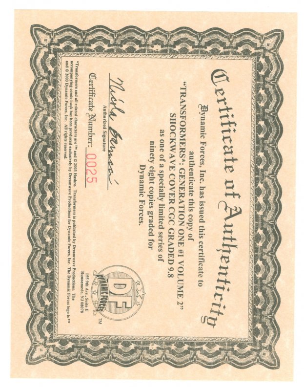 Transformers: Generation 1 #v2 #1 Retailer Incentive Edition CGC 9.8!