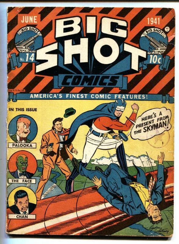 BIG SHOT #14 1941-Skyman-1st appearance of SPARKY WATTS-comic book