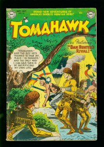 TOMAHAWK #13 1952- DC WESTERN - DAN HUNTERS RIVAL- GOLDEN AGE VG- 