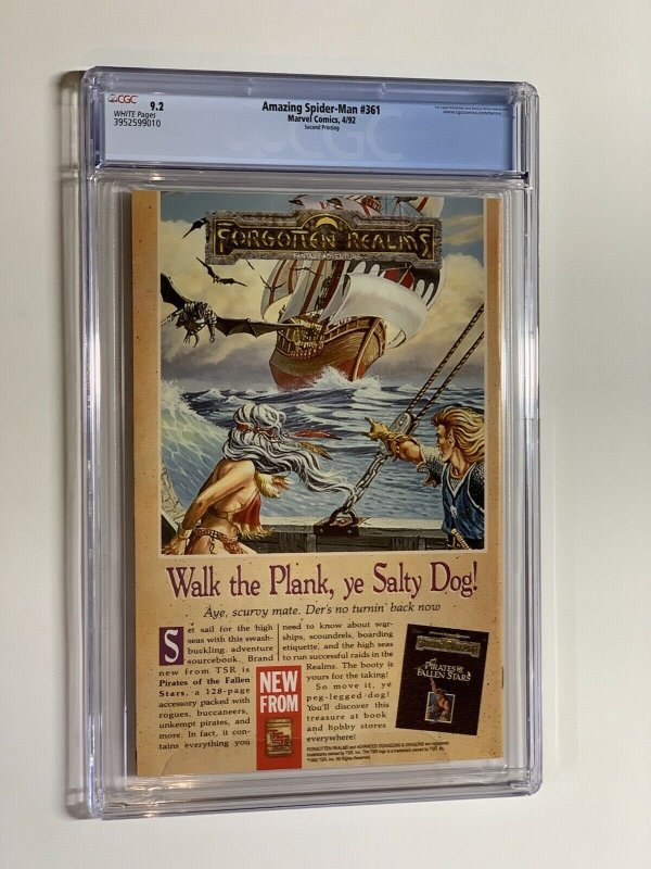 Amazing Spider-man 361 cgc 9.2 2nd Second print 1992 (010)