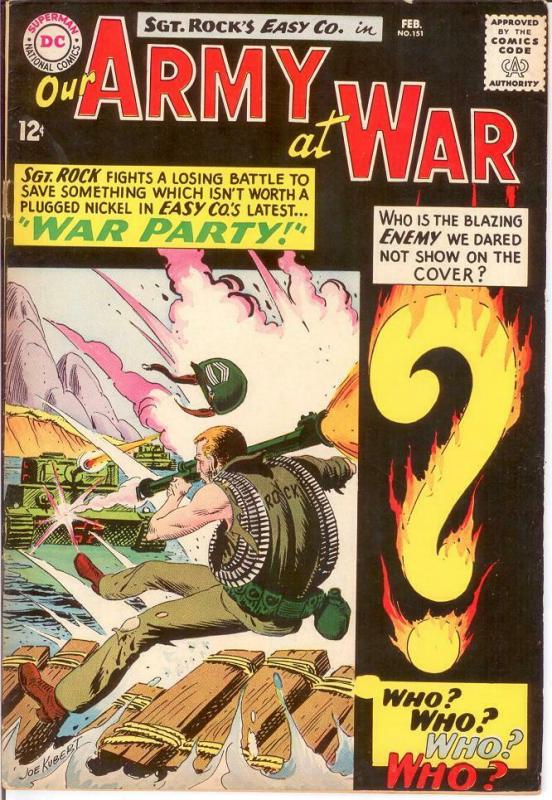 OUR ARMY AT WAR 151 VG  Feb. 1965 ENEMY ACE COMICS BOOK 