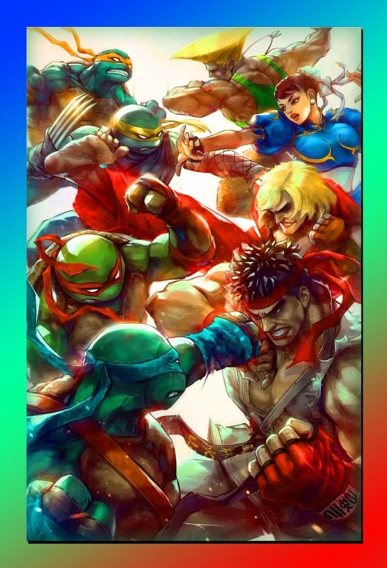 Teenage Mutant Ninja Turtles v Street Fighter #1 WoW! KEY (2023) TNMT Ryu Ken Li