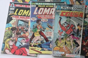 Atlas Comics Lot of  7 Scorpion Lomax Cougar Police Action