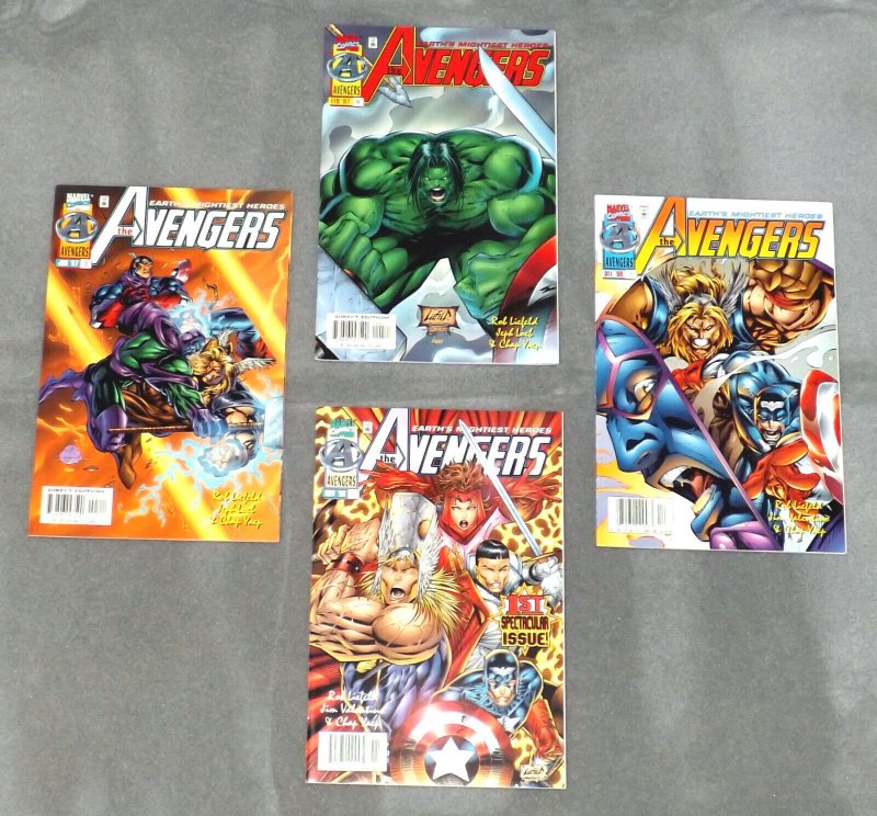 AVENGERS #1-4 Lot NM 4 Issues 1996 Kang The Conqueror Rob Liefeld Marvel MCU