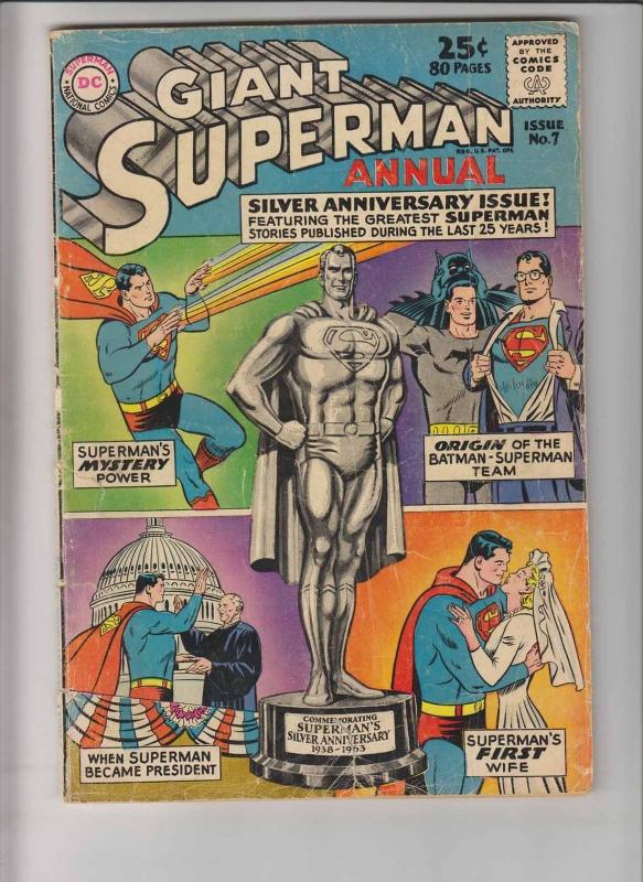 Superman Annual #7 origin of batman/superman team 80 PAGE GIANT 1963 silver