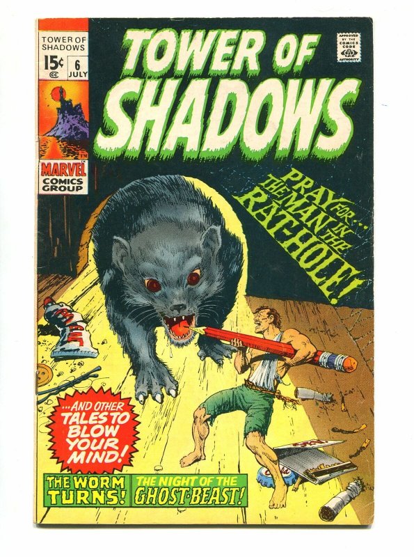 TOWER SHADOWS #6 1970-STEVE DITKO-WALLY WOOD-STAN LEE-FN