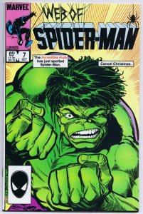 Web of Spider-Man #7 ORIGINAL Vintage 1985 Marvel Comics Hulk