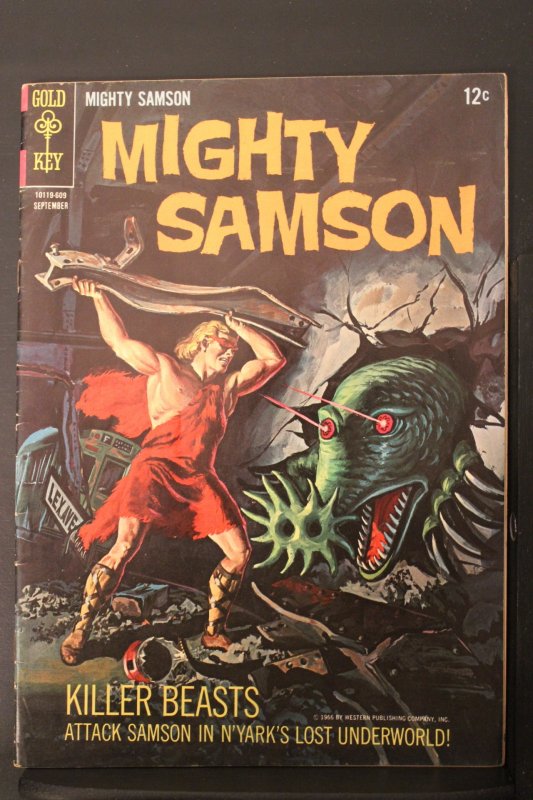 Mighty Samson #7 (Sep, 1966) High-Grade VF+ Battle Cover Wow!