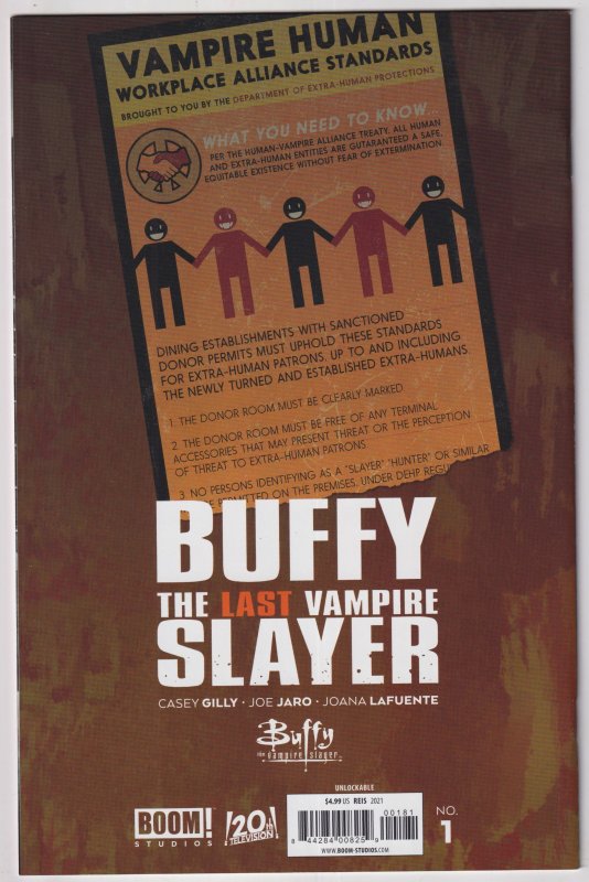 Buffy the Last Vampire Slayer #1 Cover H (2021) Buffy the Vampire Slayer
