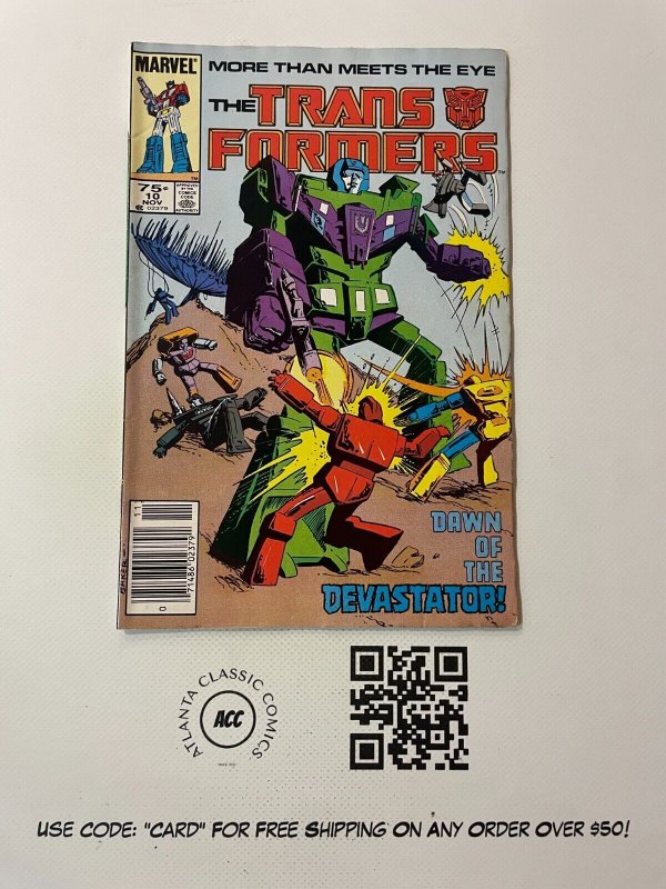 Transformers # 10 VF/NM Marvel Comic Book Optimus Prime Megatron Bumble 5 J222