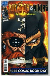 PIRATES VS NINJAS, FCBD, Fred Perry, Antarctic, 2007, NM