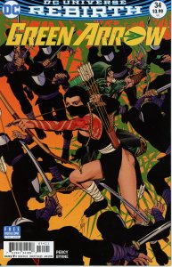 Green Arrow #34  9.0 (our highest grade)  2018  Mike Grell Variant  Shado!!