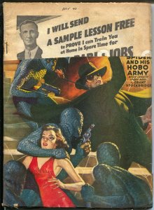 Spider 11/1940-Popular-Hobo Army-violent pulp thrills-dist. return copy-FR/G