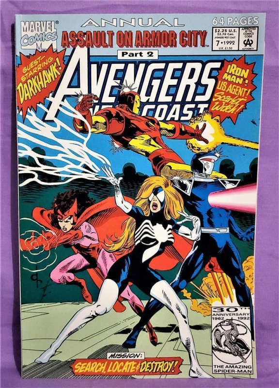 AVENGERS WEST COAST #82 - 88 Annual #7 Spider-Woman Origin (Marvel 1992)