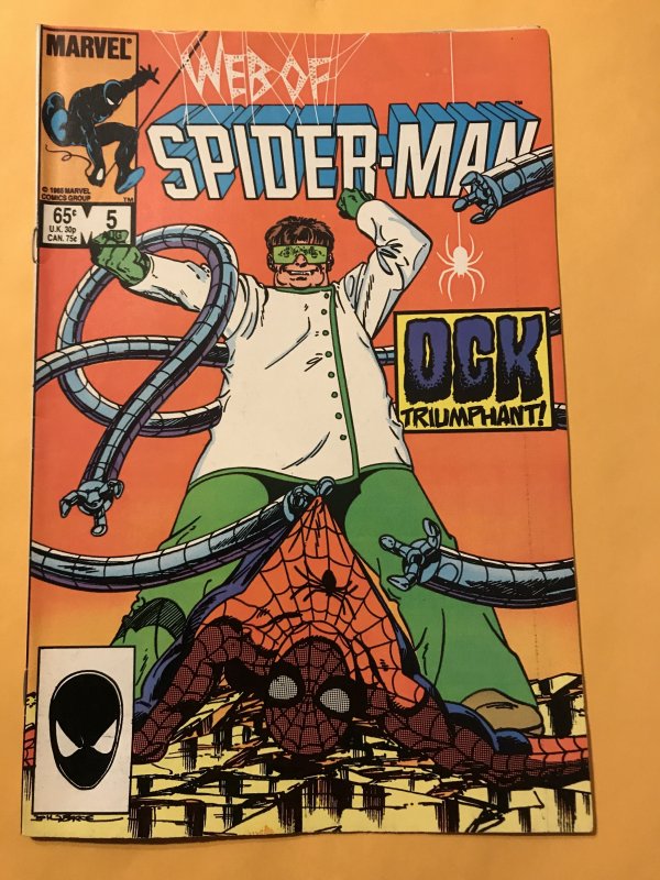 WEB OF SPIDER-MAN #5 : Marvel 8/85 Fn/VF; Doctor Octopus