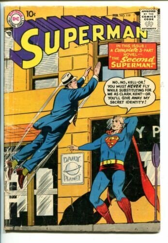 SUPERMAN #119-1958-DC-THE SECOND SUPERMAN-good+ 