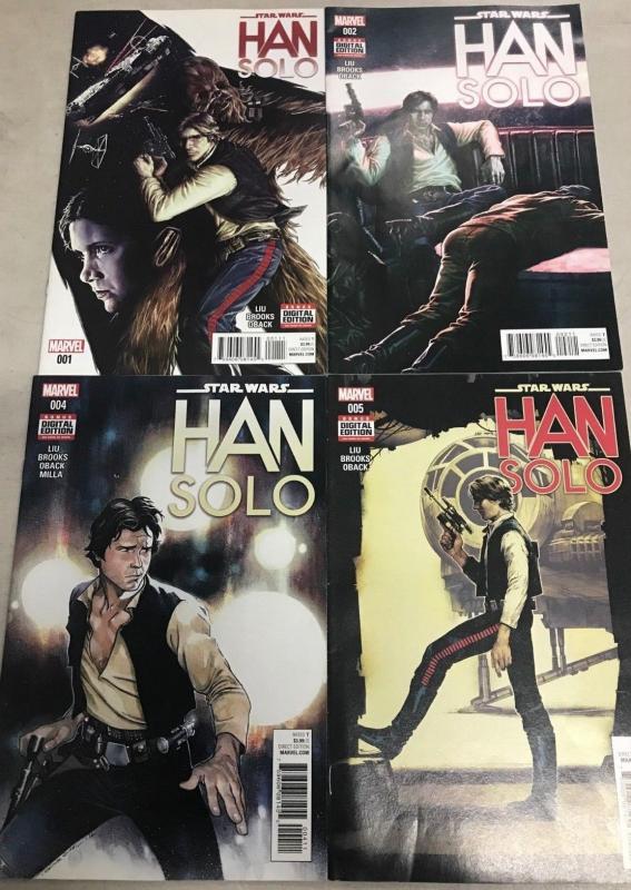 HAN SOLO#1-5 VF/NM LOT 2018 STAR WARS (4 BOOK)  MARVEL COMICS