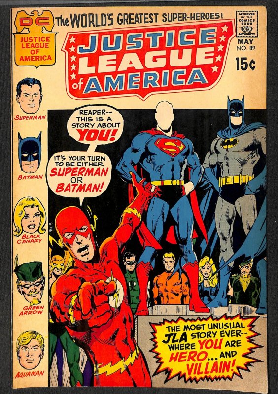 Justice League Of America #89 VG/FN 5.0 DC Comics