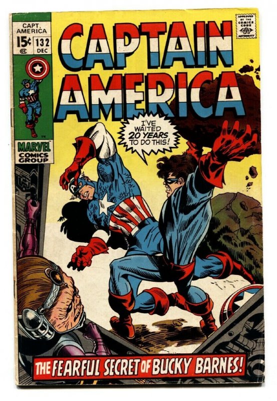 Captain America #132 comic book 1970- Modok- Bucky Barnes- Marvel