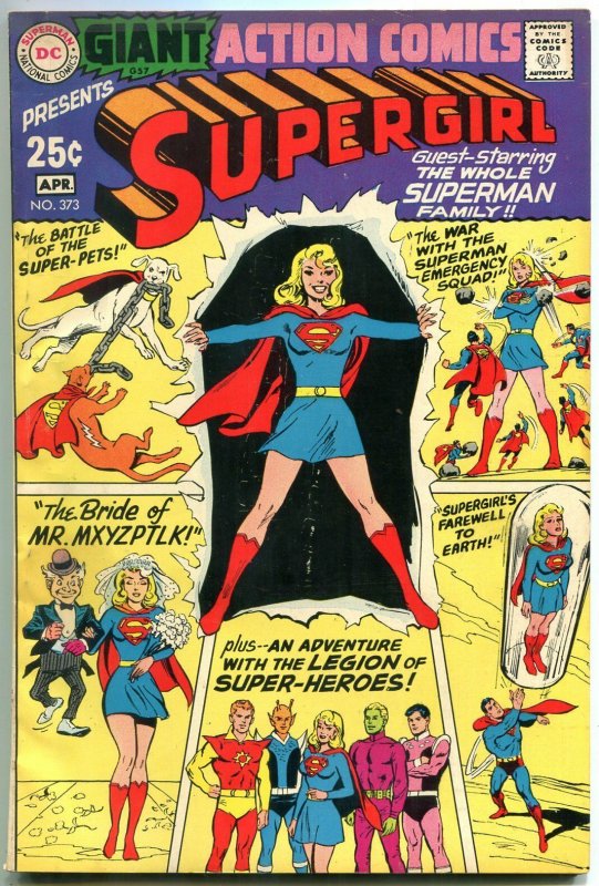 ACTION COMICS #373 1969 DC GIANT SUPERGIRL SUPERMAN-- VF- 