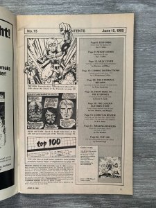 1985 AMAZING HEROES Comic Magazine #73 FN 6.0 Past & Future Eternals