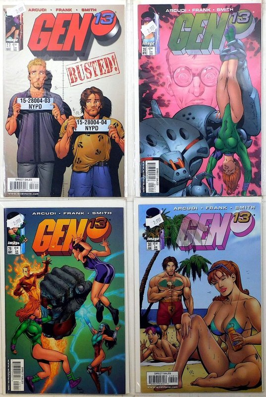 Gen 13 Lot 4 #27, 28, 29, 30 1998 Image Rainmaker Fairchild Grunge Comics