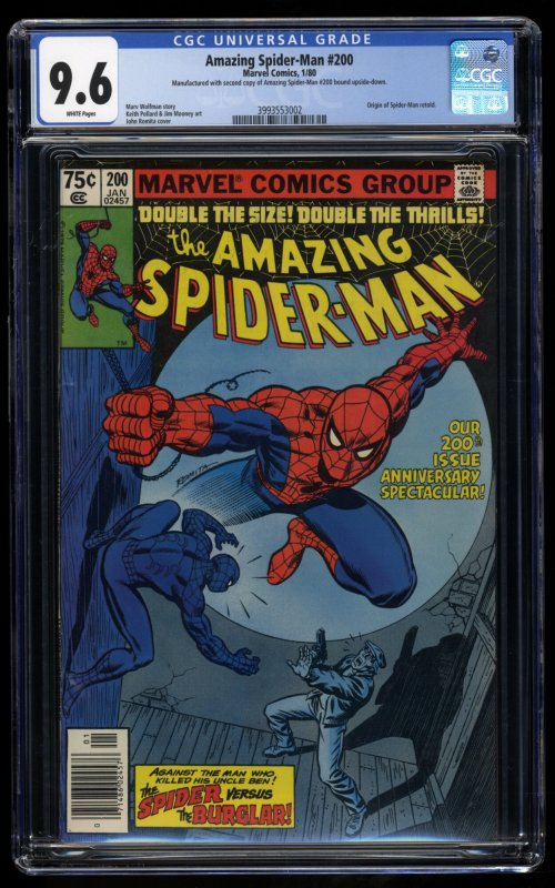 Amazing Spider-Man #200 CGC NM+ 9.6 Variant Rare Double Pages!