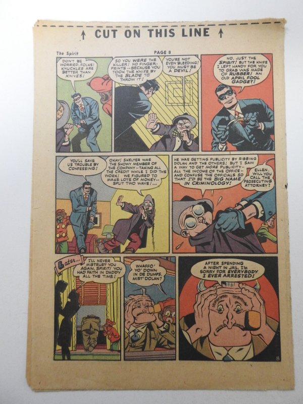 The Spirit #199 (1944) Newsprint Comic Insert Rare!