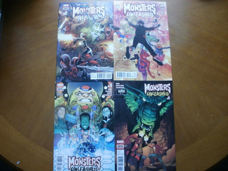 4 Near-Mint MARVEL Comic: MONSTERS UNLEASHED #2 #3 #4 #6 (2017) Bunn Land Paz Yu