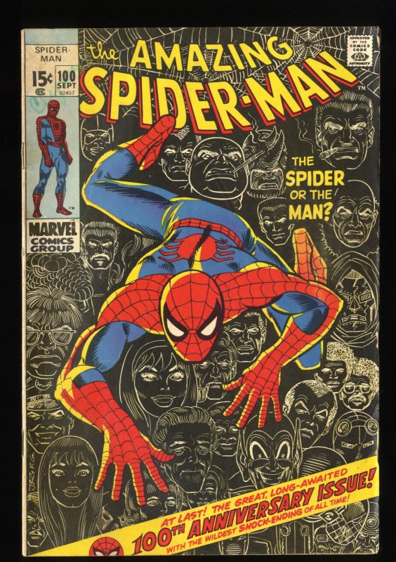 Amazing Spider-Man #100 VG/FN 5.0 Anniversary Issue John Romita Jr. Cover!