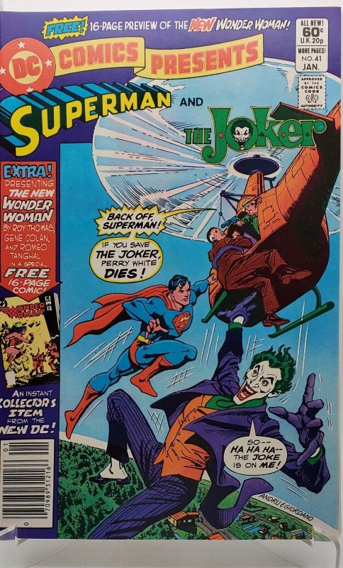 DC Comics Presents #41 (1982) Superman & THE JOKER ~ Joker on the Cover  NM-