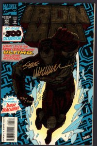 Iron Man #300 Embossed Foil Cover (VF / NM) 1994 Signed by Steve Mitchell w COA 